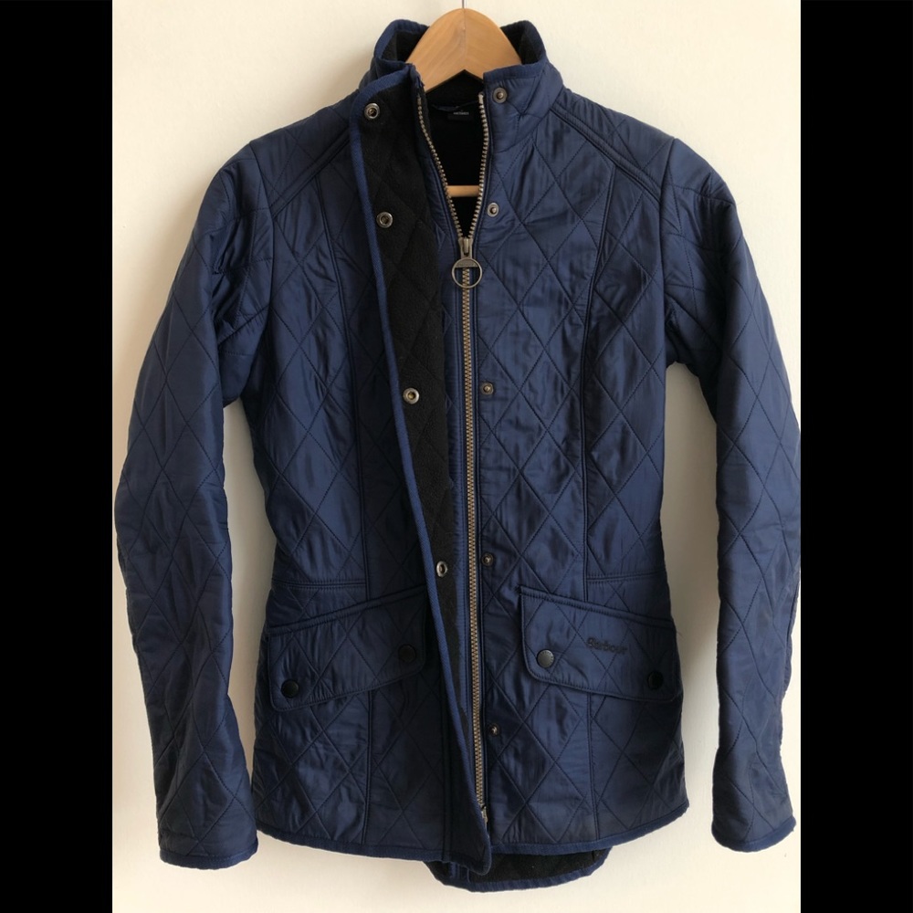 Navy Blue Quilted Barbour Jacket